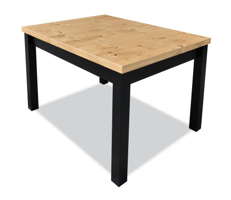 Mesa de comedor Mesa de madera Sala de estar Diseñador Marrón 90x120/270 Mesas de madera