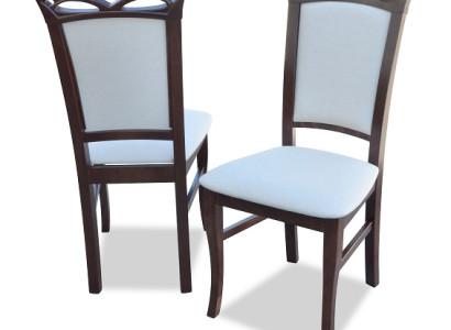 4x Set de sillas de diseñador para comedor con respaldo acolchado, asiento completo