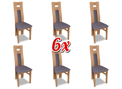 Grupo de tela de sala de estar de comedor de sillas de comedor de sillas 6x mesa de sillas de restaurante de sillas nuevas
