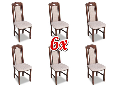 Comedor Silla Sillas Asiento Moderno Madera maciza Sillón Conjunto de 6x Lujo Restaurante