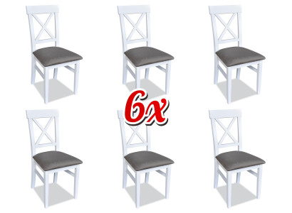 Conjunto de sillas tapizadas Grupo de sillas Conjunto de comedor 6xGrupos Silla de tela Cocina