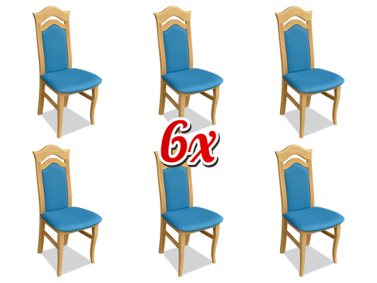 Conjunto de sillas tapizadas para la sala de estar de madera, nuevo, 6 sillas, conjunto de comedor.
