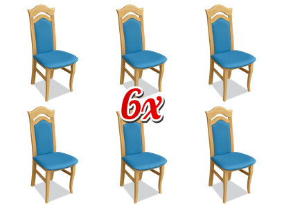 Conjunto de sillas tapizadas para la sala de estar de madera, nuevo, 6 sillas, conjunto de comedor.