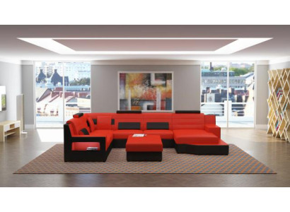 Conjunto de salón en esquina Sofá Sofá Cama Juego de tapicería Sofá de cuero Sofá cama