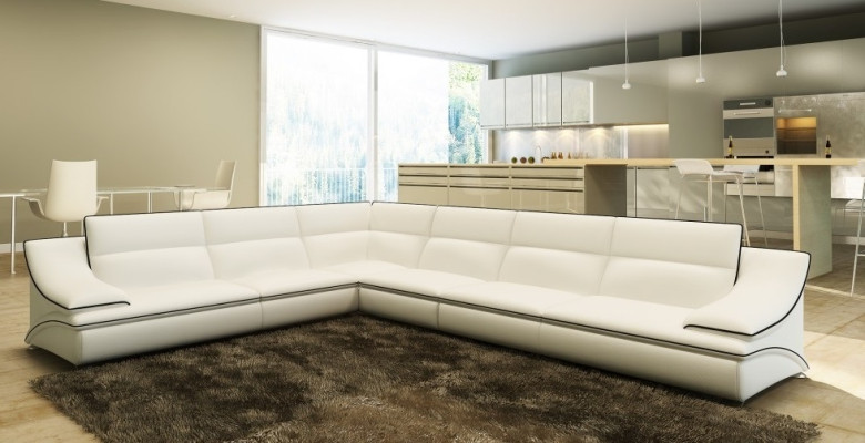 Sofá esquinero tapizado conjunto sofá paisaje salón asiento esquina textil cuero