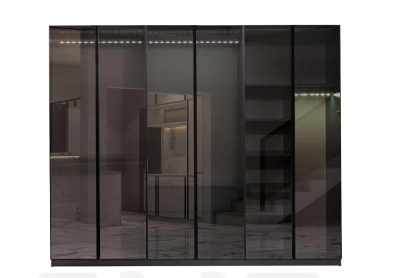 Moderno armario gris de dormitorio armarios diseño mobiliario.