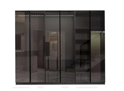 Moderno armario gris de dormitorio armarios diseño mobiliario.