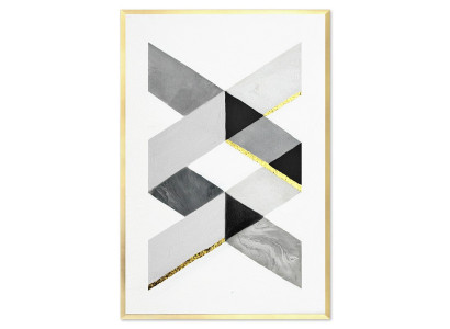 Cuadros abstractos al óleo pintados a mano con marco, pintura al óleo 63x93 cm.