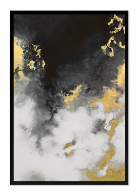 Pinturas al óleo abstractas modernas en bastidor de lienzo pintadas a mano.