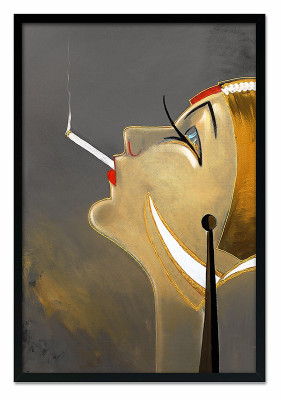 Cuadro de pintura abstracta hecho a mano, pintado al óleo, pintura de 63x93.