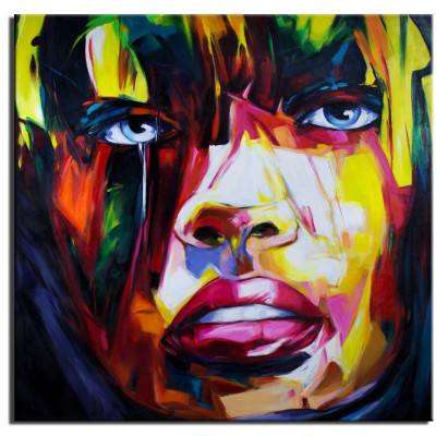 Cuadro al óleo Pinturas al óleo Pintura Cuadro pintado a mano 120x120cm Pintura Colorido Cuadros al óleo Arte
