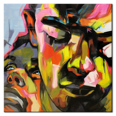 Cuadro al óleo Pinturas al óleo Pintura Cuadros Imagen Pintado a mano Arte en óleo 120x120cm Pintura Colorido