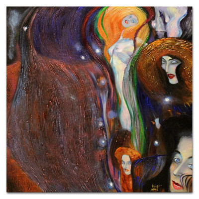 Cuadros de niñas abstractas modernas en óleo, cuadros en óleo hechos a mano reales.