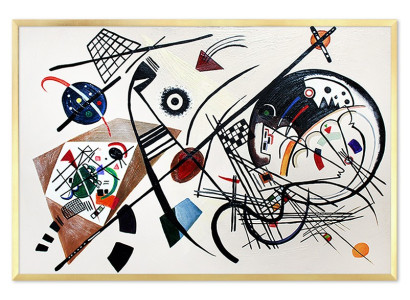 Cuadro abstracto Hecho a mano con marco Pintura al óleo Imágenes 63x93cm Pinturas al óleo
