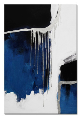 Pinturas al óleo abstractas modernas en lienzo nuevo pintadas a mano.