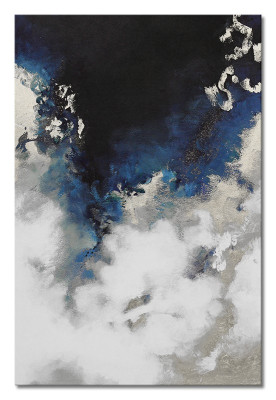 Cuadro Abstracto Hecho a Mano Marco Pintura al Óleo Imágenes 60x90cm Pinturas al Óleo Negro