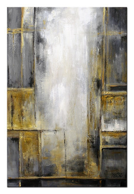 Pinturas al óleo abstractas modernas en lienzo recién estirado, pintadas a mano.