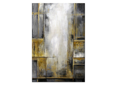 Pinturas al óleo abstractas modernas en lienzo recién estirado, pintadas a mano.