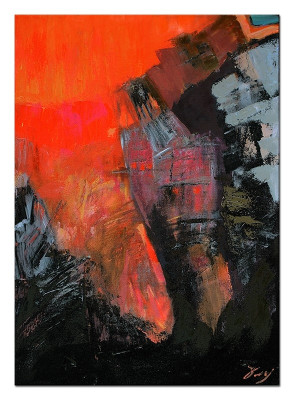 Abstracto Moderno Cuadro al óleo Pintura Imagen Lienzo Hecho a mano real Imágenes Cuadros al óleo