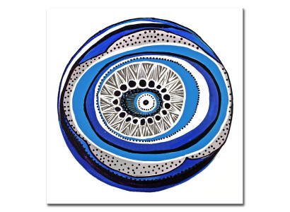 Cuadro abstracto Hecho a mano enmarcar Pintura al óleo Imágenes 40x40cm Pinturas al óleo Ojo