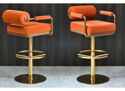 Oranger Barstuhl de acero inoxidable-Asiento individual elegante Moderno mueble de salón