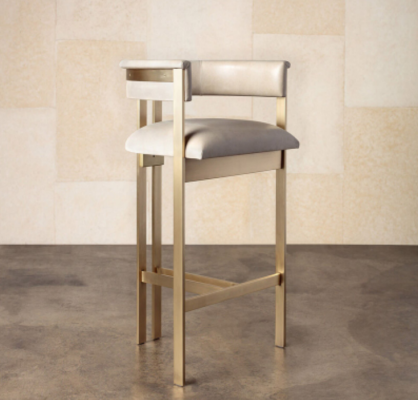 Muebles de comedor Silla beige de 1 asiento Diseño de silla con apoyabrazos de un asiento.
