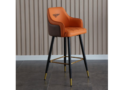 Diseñador Naranja Taburete de Bar Asiento Lounge 1 Plaza Asiento Individual Moderno Nuevo