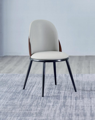 Muebles de comedor Diseñador Blanco Asiento individual sin apoyabrazos Silla de lujo de madera