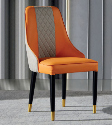 Silla de comedor naranjas Sillas de madera Sillas modernas sin brazos