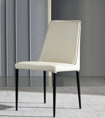 Silla de comedor blanca Diseñador Sillas de madera Elegantes Sillas de tela modernas