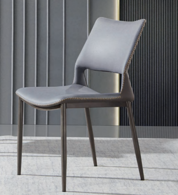Silla de comedor gris diseñador de lujo de una plaza, butacas individuales nuevas.