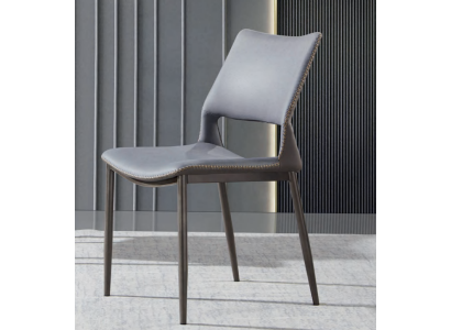 Silla de comedor gris diseñador de lujo de una plaza, butacas individuales nuevas.