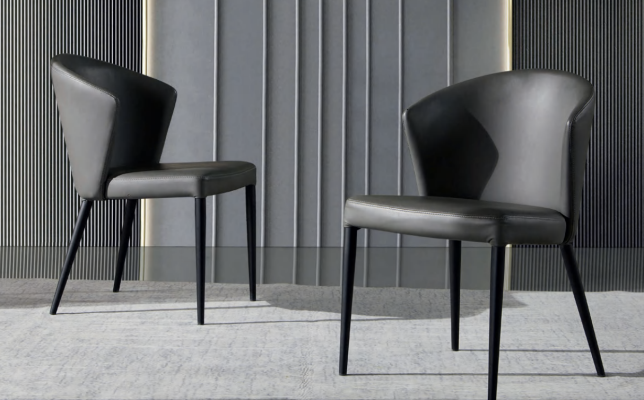 Silla de comedor negra Sillas de comedor de madera elegantes Muebles modernos