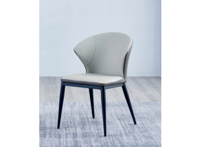 Sillas tapizadas blancas de diseñador de tela para comedor, sillas de madera elegantes.