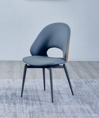 Asiento individual gris diseñador sillas tapizadas de comedor de lujo muebles de madera nuevos