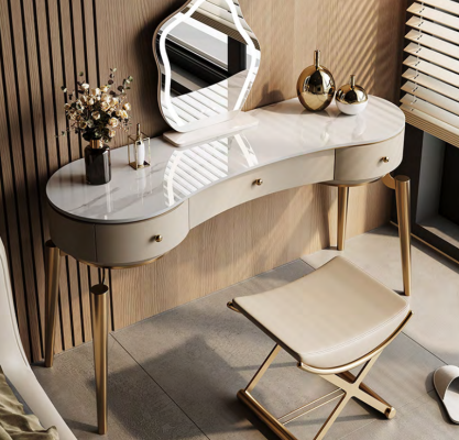 Tocador moderno, muebles de dormitorio, cómoda de tocador, 3 cajones.