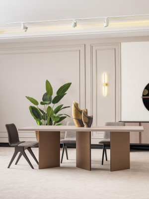 Comedor Juego de comedor Muebles de comedor Mesa de comedor Esquina de comer de 9 piezas Madera Beige