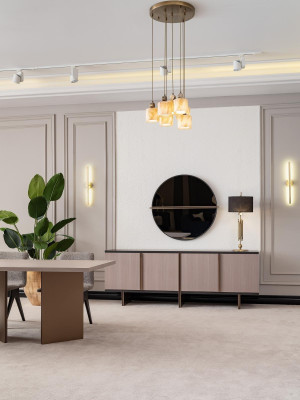 Comedor Juego de comedor Muebles de comedor Mesa de comedor Esquina de comer de 9 piezas Madera Beige