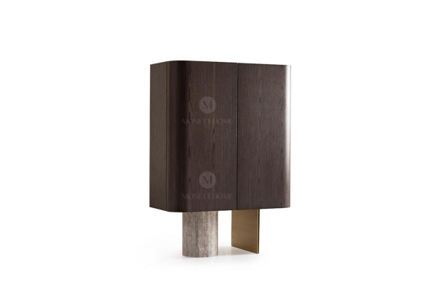 Armario de bar armario de madera armario de madera bar marrón diseño de bebidas botellas