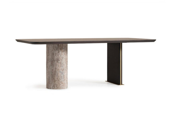 Mesa de comedor mesa de comedor mesa comedor madera marrón 220 cm moderno