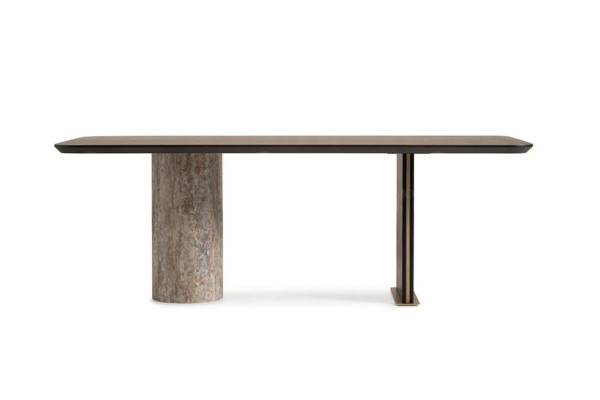 Mesa de comedor mesa de comedor mesa comedor madera marrón 220 cm moderno