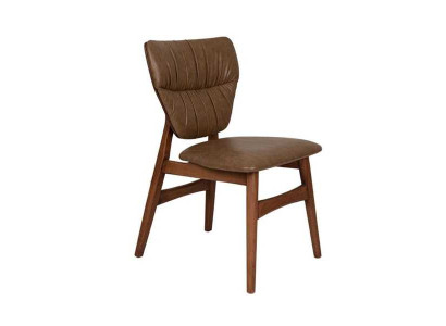 Silla de comedor marrón diseño, silla de respaldo de diseñador, sillón de lujo elegante, nuevo.