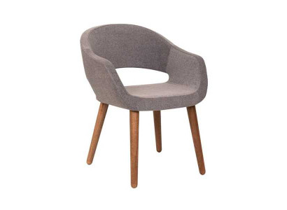 Silla de comedor gris silla de salón silla con reposabrazos sillas de diseñador de madera