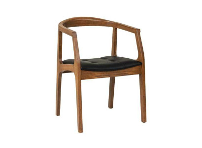 Silla de madera elegante, sillas de comedor, individual marrón, sillón de lujo de un asiento