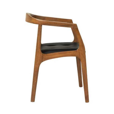 Silla de madera elegante, sillas de comedor, individual marrón, sillón de lujo de un asiento