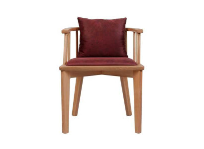 Silla de comedor marrón diseño de silla de madera acolchada de un asiento