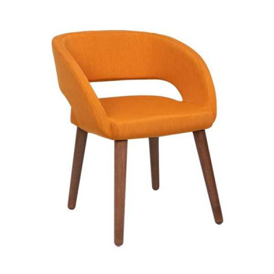 Silla de comedor naranja sillón individual tapizada sillas con reposabrazos silla sillas de madera.