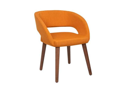 Silla de comedor naranja sillón individual tapizada sillas con reposabrazos silla sillas de madera.