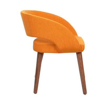 Silla de comedor naranja sillón individual tapizada sillas con reposabrazos silla sillas de madera.