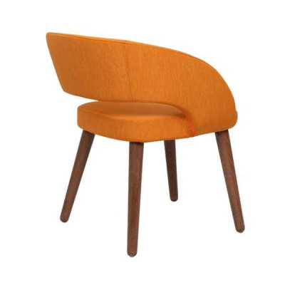 Silla de comedor naranja sillón individual tapizada sillas con reposabrazos silla sillas de madera.